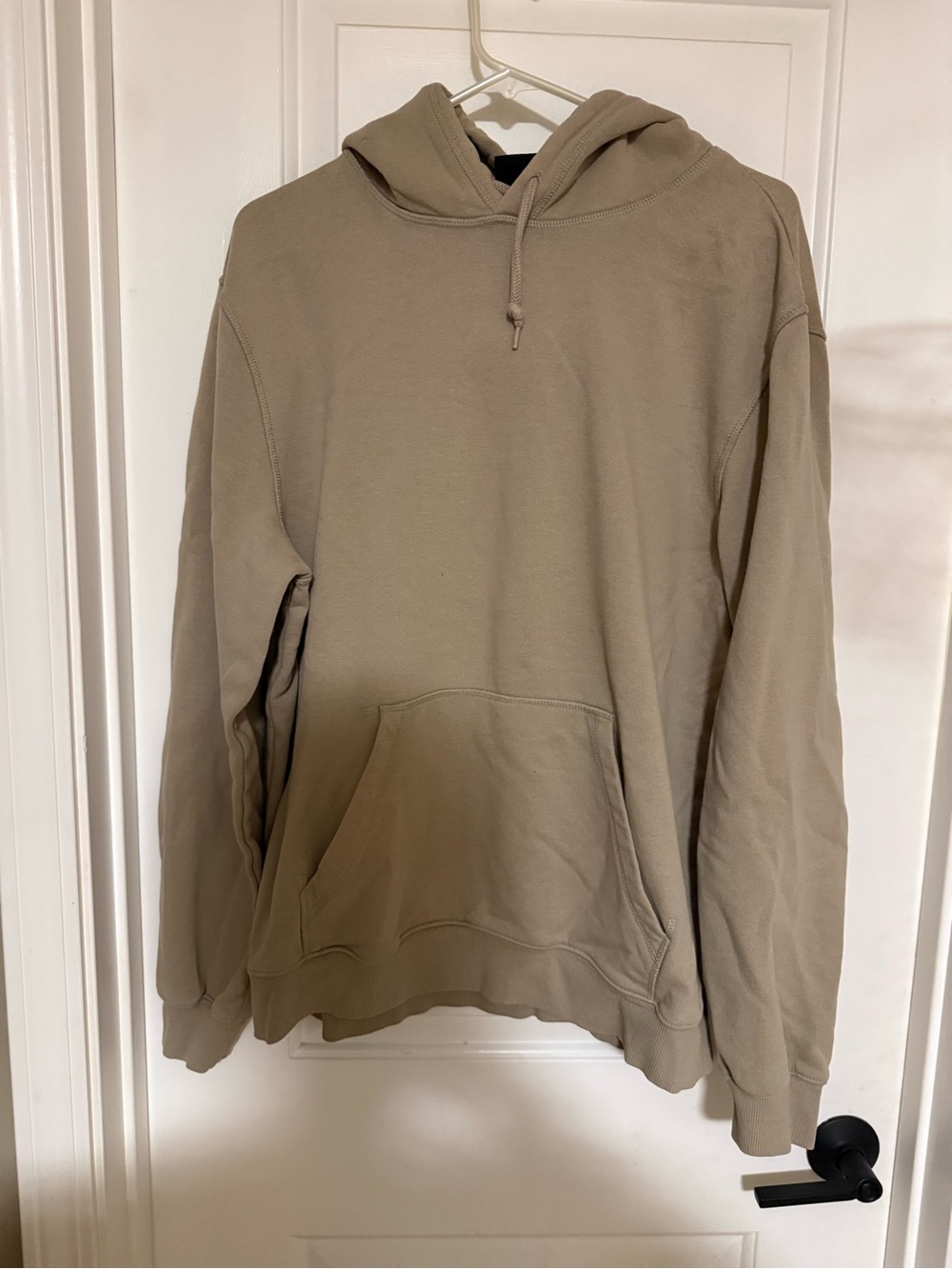 H&M Men's Hoodie in Taupe Neutral
